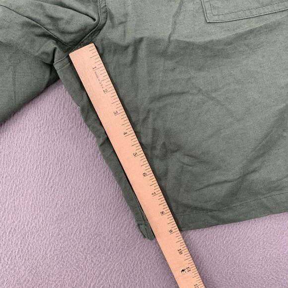 Lintico Shorts Womens XXL Green Linen Button Fly Utility Pockets High Rise - Picture 8 of 15